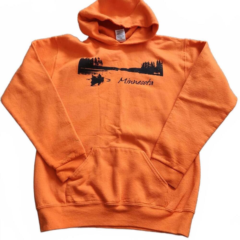 Jerzees Hunting Orange Minnesota Hoodie XL Youth NuBlend